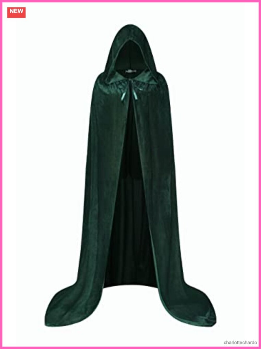 Velvet Hooded Cape Cloak Adult Unisex Halloween Costume